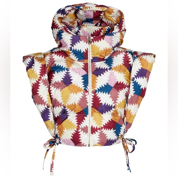 Isabel Marant Jackets & Blazers - Isabel Marant Rare Multicolor Hoodia Cropped Puffer Vest Hooded Women’s One Size